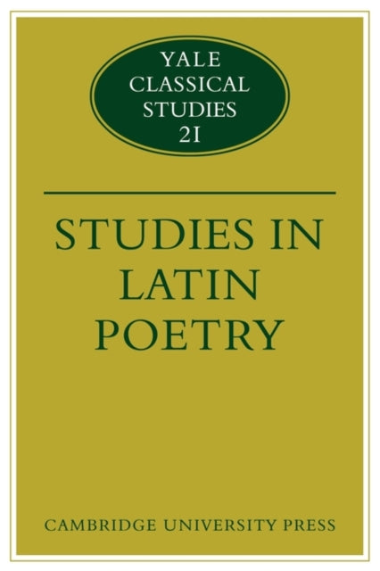 Book cover of: Studies in Latin Poetry. By: Christopher M. Dawson