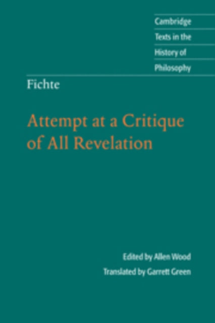 Book cover of: Fichte: Attempt at a Critique of All Revelation