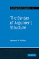 Book cover of: Syntax of Argument Structure. By: Leonard H. Babby