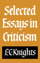 Book cover of: Selected Essays in Criticism