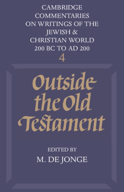 Book cover of: Outside the Old Testament. By: Marinus de Jonge