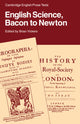 Book cover of: English Science: Bacon to Newton