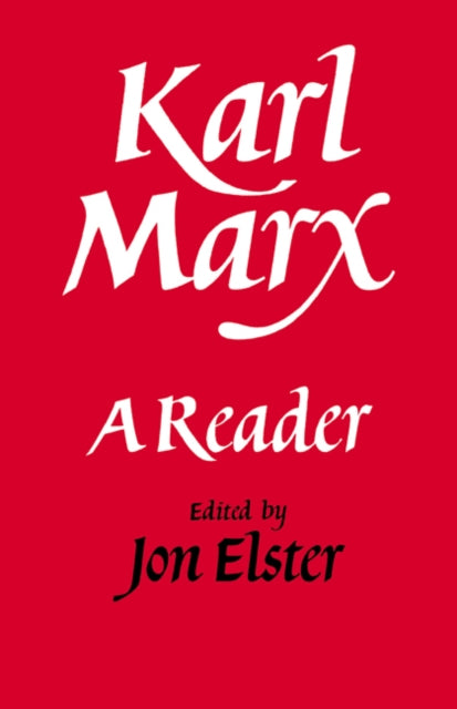 Book cover of: Karl Marx. By: Jon Elster
