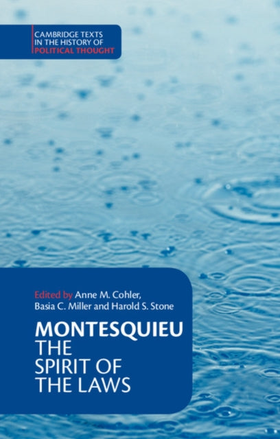 Book cover of: Montesquieu: The Spirit of the Laws
