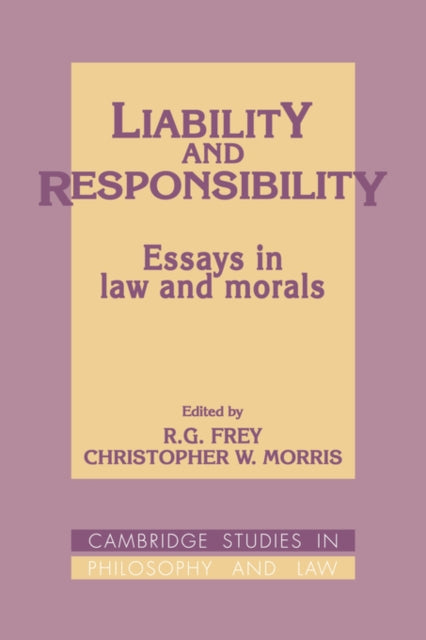 Book cover of: Liability and Responsibility