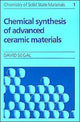 Book cover of: Chemical Synthesis of Advanced Ceramic Materials