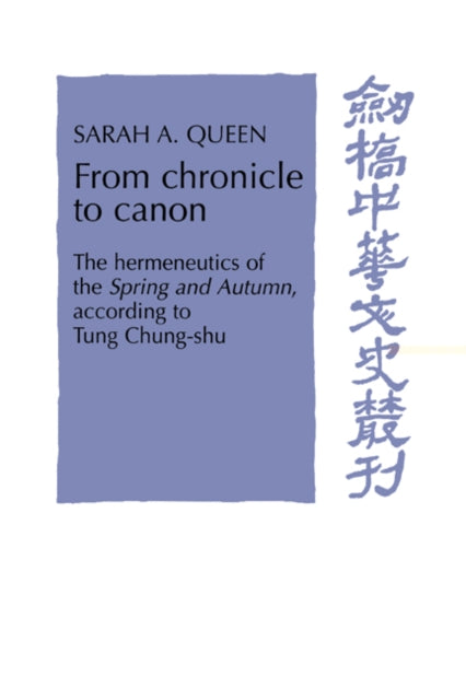Book cover of: From Chronicle to Canon