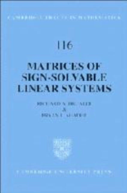Book cover of: Matrices of Sign-Solvable Linear Systems