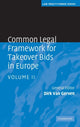 Book cover of: Common Legal Framework for Takeover Bids in Europe