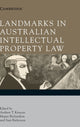 Book cover of: Landmarks in Australian Intellectual Property Law