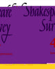 Book cover of: Shakespeare Survey. By: Allardyce Nicoll