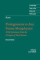 Book cover of: Immanuel Kant: Prolegomena to Any Future Metaphysics