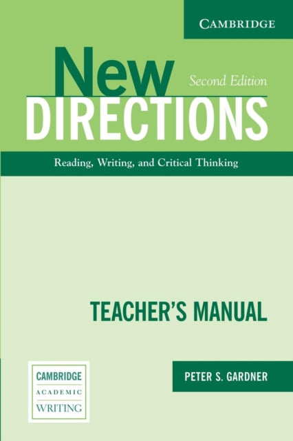Book cover of: New Directions Teacher's Manual. By: Peter S. Gardner