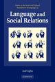 Book cover of: Language and Social Relations. By: Asif Agha