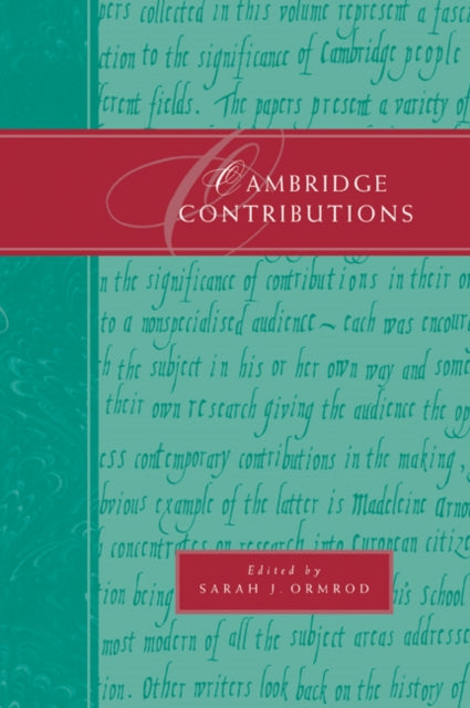 Book cover of: Cambridge Contributions