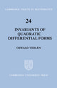 Book cover of: Invariants of Quadratic Differential Forms. By: Veblen, Oswald