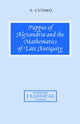 Book cover of: Pappus of Alexandria and the Mathematics of Late Antiquity