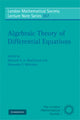 Book cover of: Algebraic Theory of Differential Equations