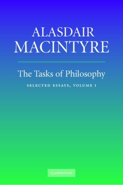 Book cover of: Tasks of Philosophy: Volume 1. By: Alasdair C. MacIntyre