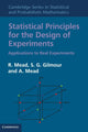 Book cover of: Statistical Principles for the Design of Experiments
