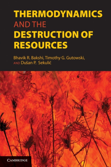Book cover of: Thermodynamics and the Destruction of Resources. By: Bhavik R. Bakshi