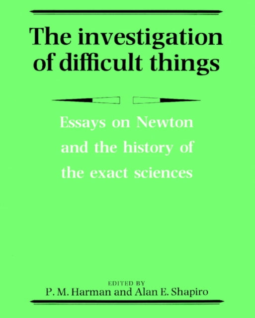 Book cover of: Investigation of Difficult Things