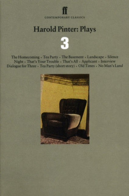 Book cover of: Harold Pinter Plays 3