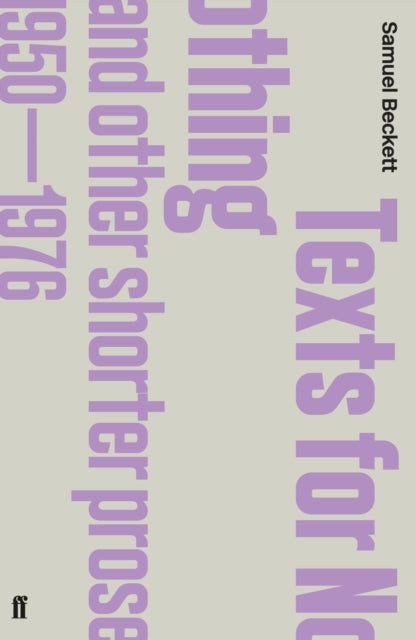 Book cover of: Texts for Nothing and Other Shorter Prose, 1950-1976
