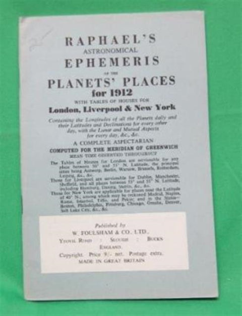 Raphael's Astronomical Ephemeris