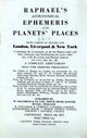 Book cover of: Raphael's Astronomical Ephemeris. By: Edwin Raphael