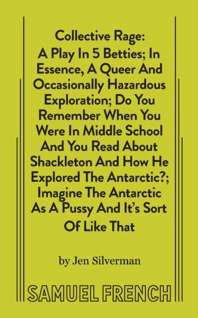 Book cover of: Collective Rage: A Play in Five Betties. By: Jen Silverman