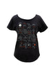 Book cover of: Haruki Murakami Novels Map Women's Relaxed Fit T-shirt Medium
