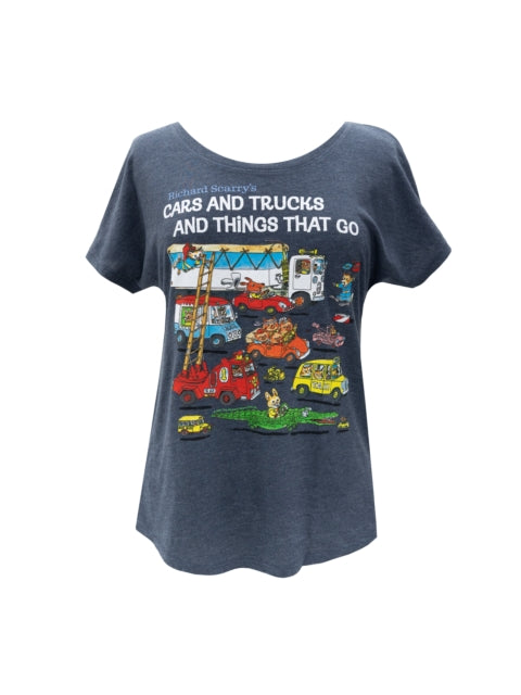 Book cover of: Cars and Trucks and Things That Go Women's Relaxed Fit T-shirt X-large