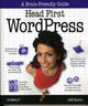 Book cover of: Head First WordPress. By: Jeff Siarto