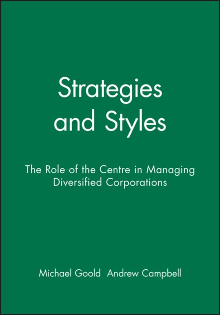 Book cover of: Strategies and Styles. By: Michael Goold