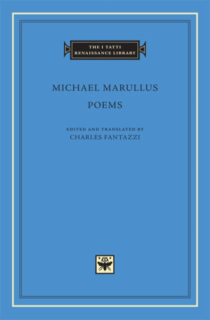 Book cover of: Poems. By: Michele Marullo Tarcaniota