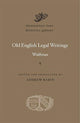 Book cover of: Old English Legal Writings. By: Wulfstan
