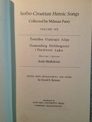 Serbocroatian Heroic Songs