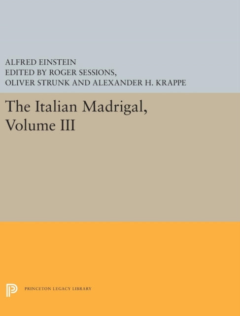 Book cover of: Italian Madrigal. By: Alfred Einstein