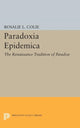 Book cover of: Paradoxia Epidemica. By: Rosalie Littell Colie