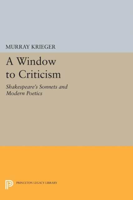 Book cover of: Window to Criticism. By: Murray Krieger