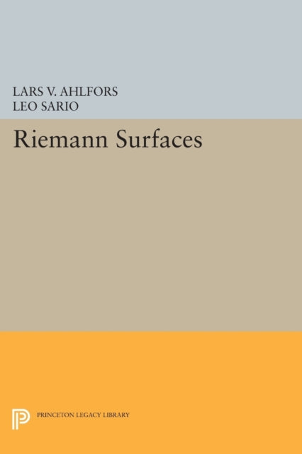 Book cover of: Riemann Surfaces. By: Lars Valerian Ahlfors
