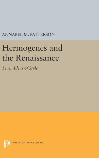 Book cover of: Hermogenes and the Renaissance. By: Annabel M. Patterson