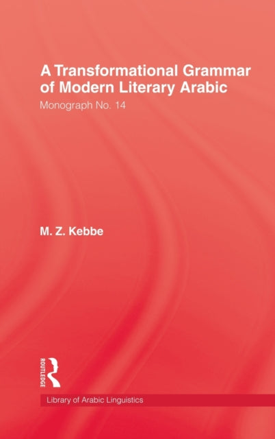 Transformational Grammar Of Modern Literary Arabic