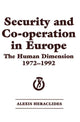 Book cover of: Security and Co-operation in Europe