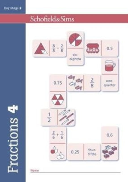 Book cover of: Fractions, Decimals and Percentages Book 4 (Year 4, Ages 8-9). By: Schofield & Sims, Hilary Koll, Steve Mills