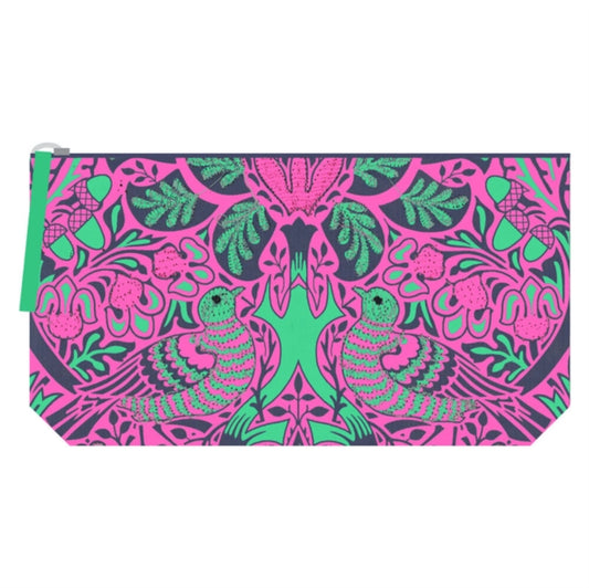 Book cover of: William Morris Dove & Rose Embroidered Pouch. By: Galison