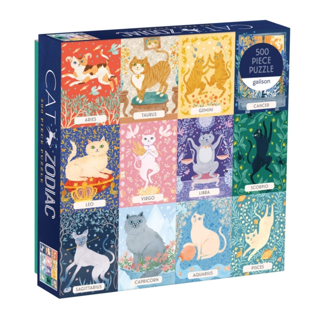 Book cover of: Cat Zodiac 500 Piece Puzzle