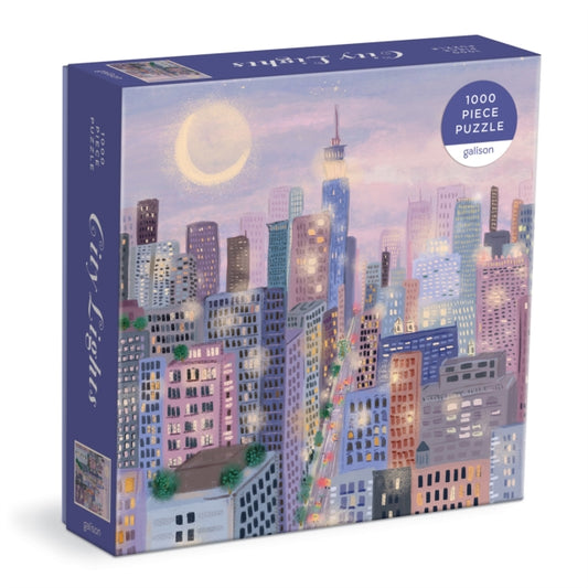 Book cover of: City Lights 1000 Pc Puzzle In a Square box