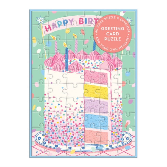 Book cover of: Confetti Birthday Cake Greeting Card Puzzle